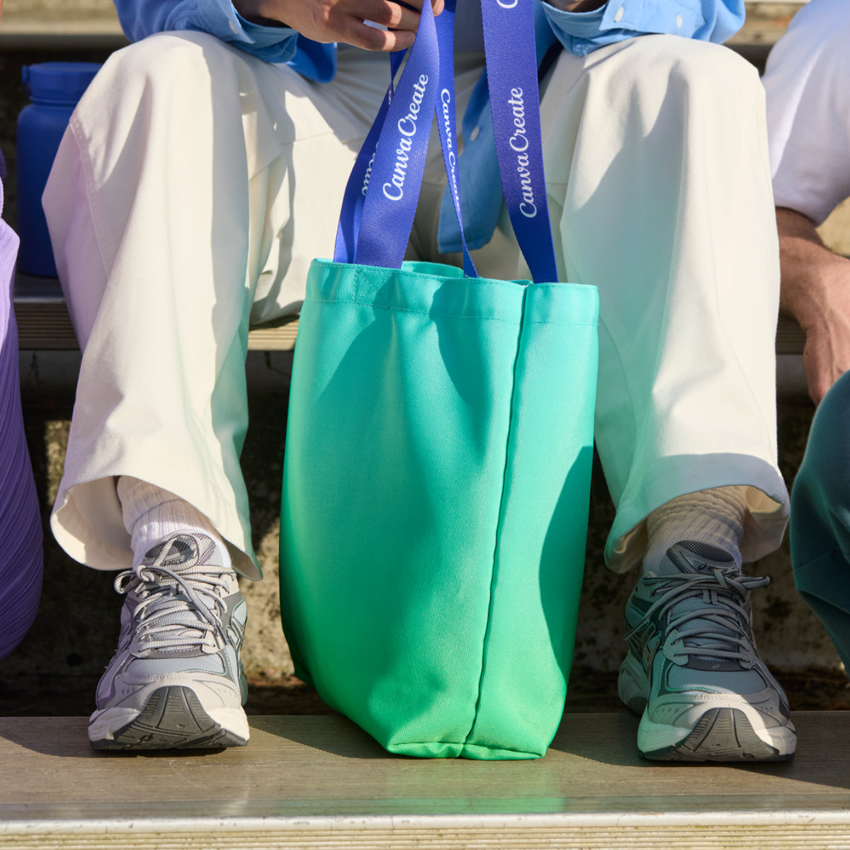 Bolsa de tela con degradado