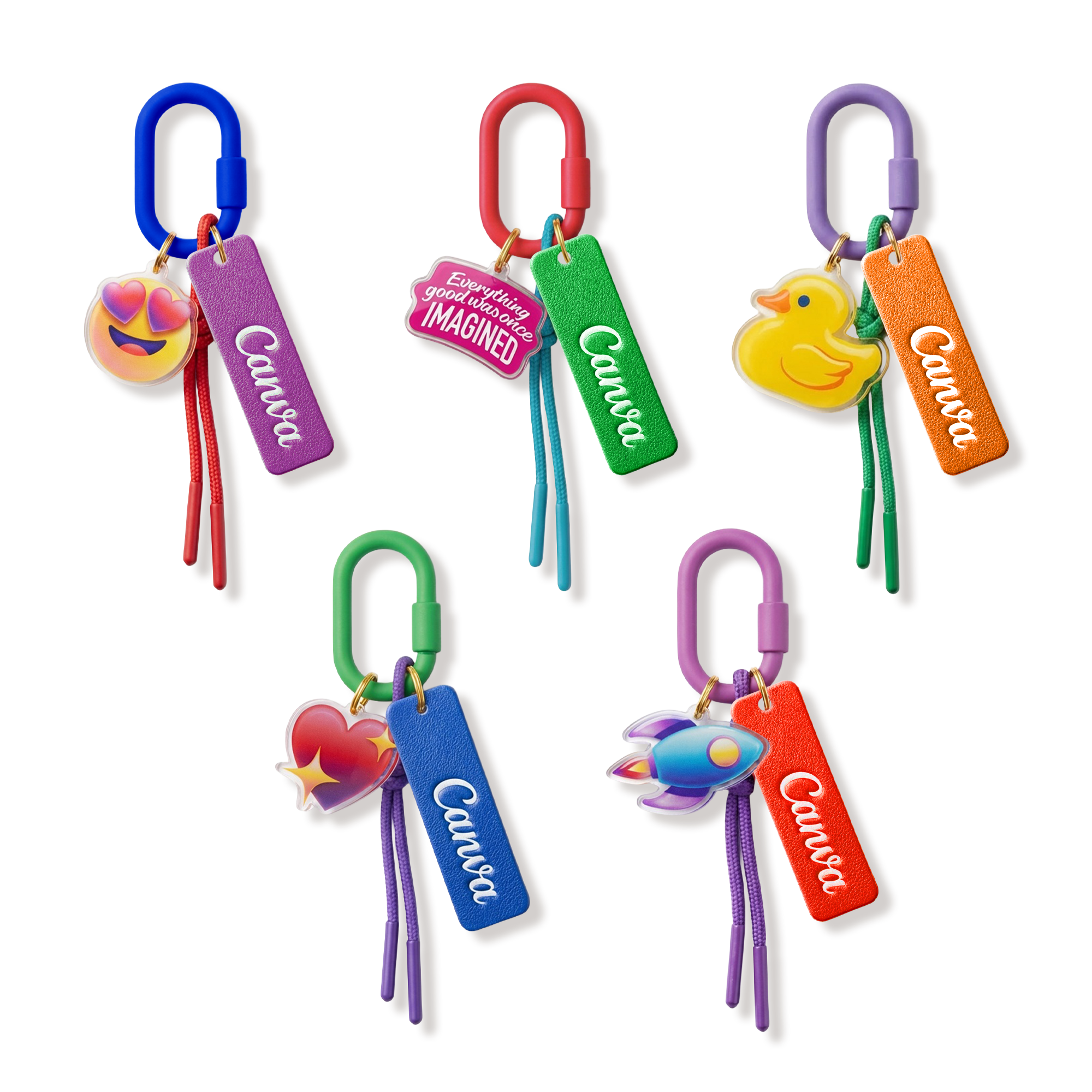 Keychain with Emoji Charm — Canva Originals